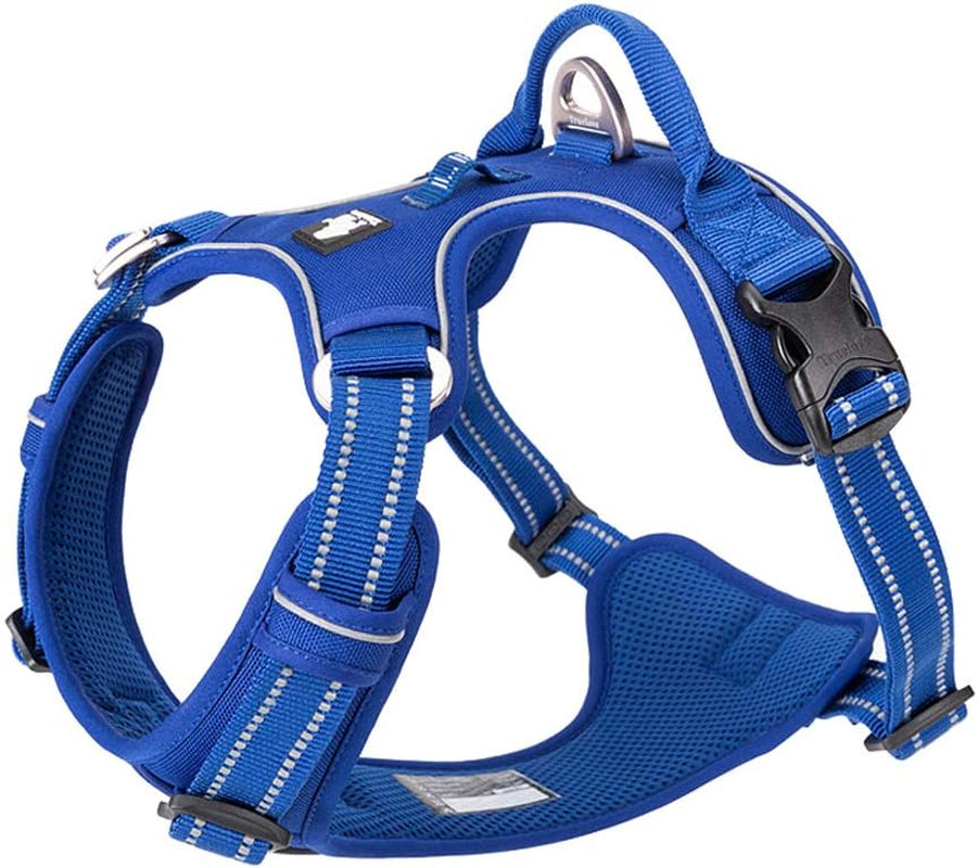 Dog Harness No Pull Nylon Reflective Pet Harness Adjustable Comfortable Control Step-In Brilliant Colors Truelove TLH56512 XS Royal Blue