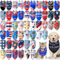 50 Pcs 4Th of July Dog Bandanas 250Th Anniversary Pet Bandanas Bulk Independence Day Triangle Pet Bibs Scarf for Medium Large Dog 4Th of July 250Th Festival Costume
