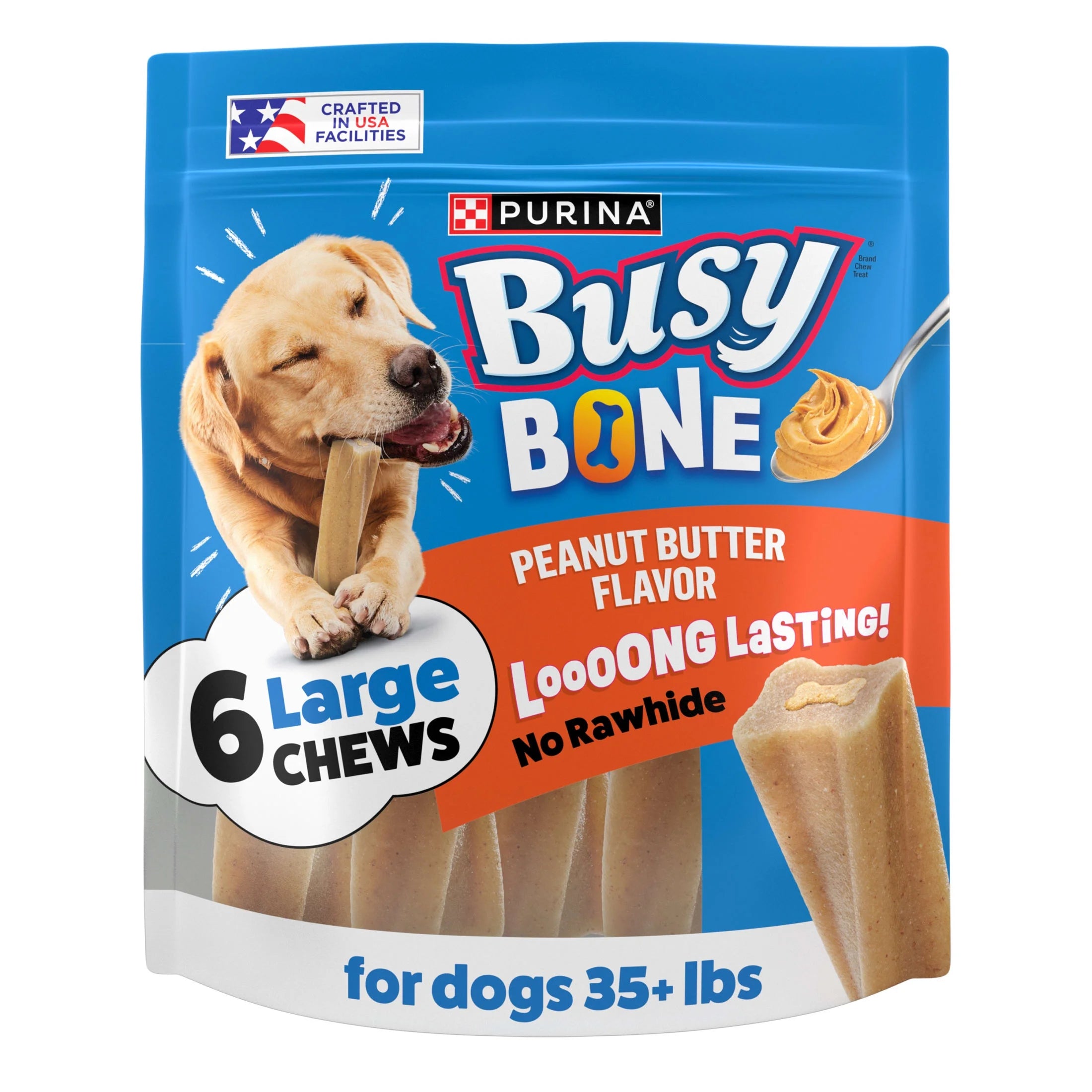Purina  , Long Lasting Small/Medium Breed Adult Dog Chews, Peanut Butter Flavor, 21 Oz. Pouch