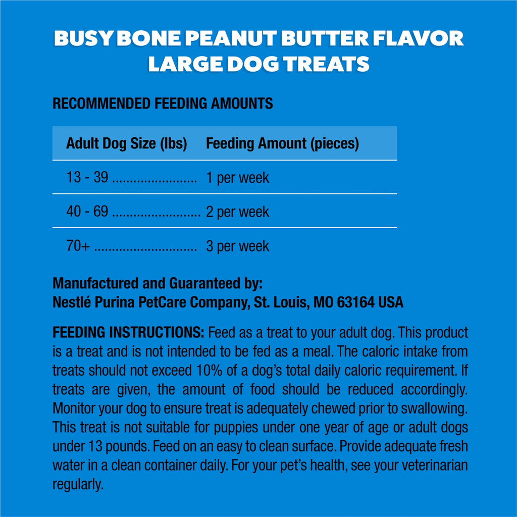 Purina  , Long Lasting Small/Medium Breed Adult Dog Chews, Peanut Butter Flavor, 21 Oz. Pouch