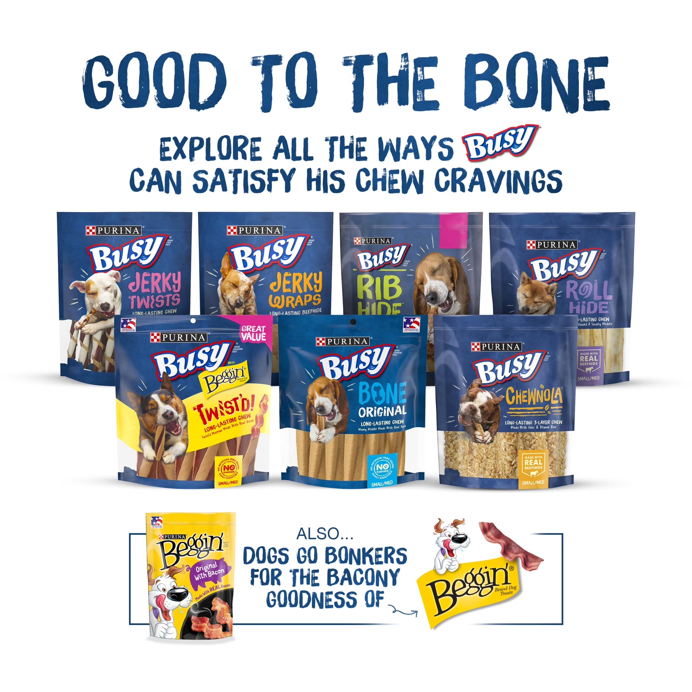 Purina  , Long Lasting Small/Medium Breed Adult Dog Chews, Peanut Butter Flavor, 21 Oz. Pouch