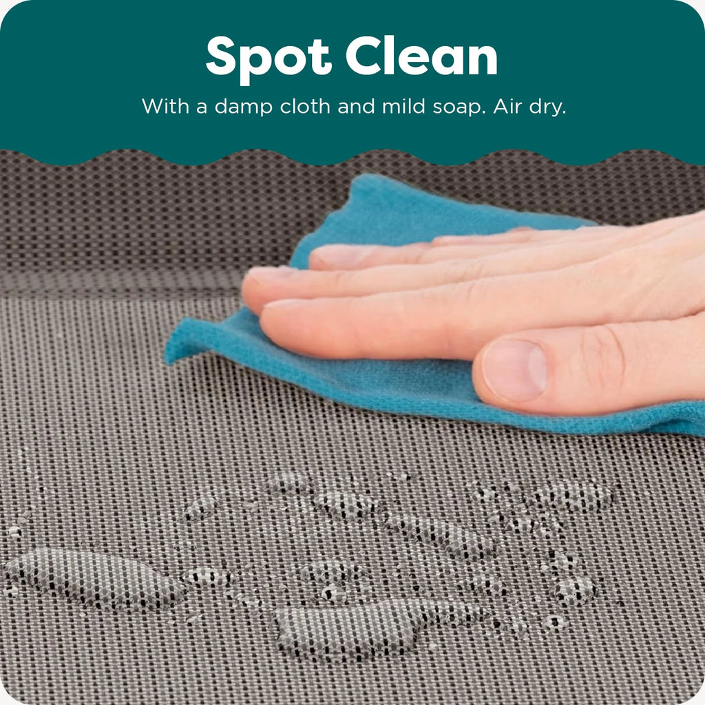 Pet Products Restful Dreamer Medium/Large Orthopedic Foam Deluxe Crate Mat, Gray