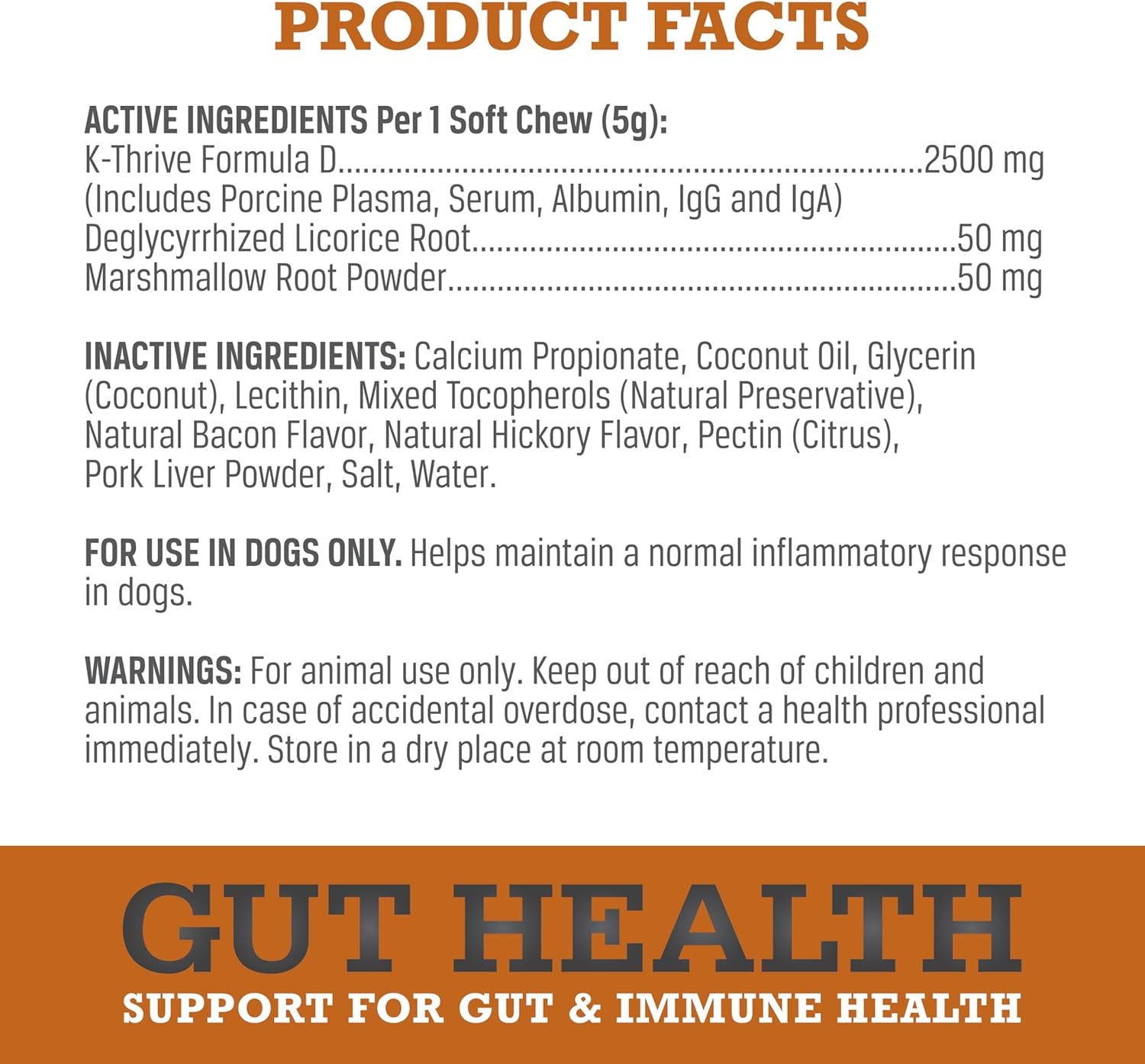Dog Gut Health Supplement – Plasma-Powered Soft Chews for Dog Immune Health Support & Gut Health, Made with Natural Ingredients for Dogs of All Breeds & Sizes - 60 Count