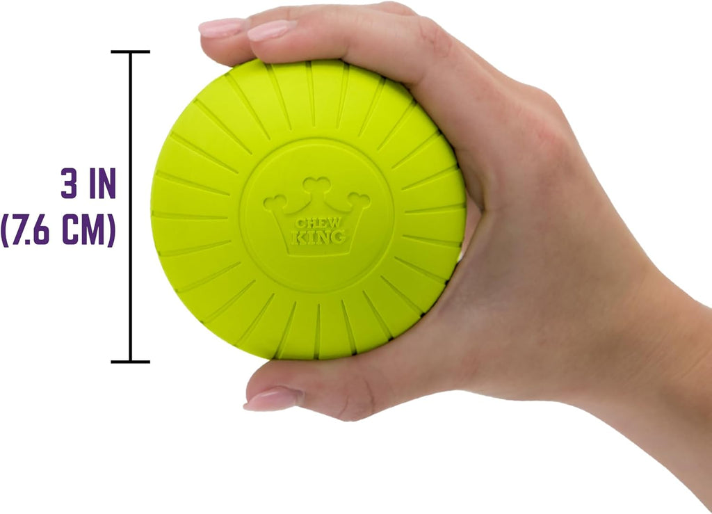 by Mammoth Supreme Rubber Dog Fetch Balls (8-Pack), Durable 3” Natural Rubber Balls with Safety Air Vent, High Bounce Fetch Toys for Aggressive Chewers, Launcher Compatible - Yellow