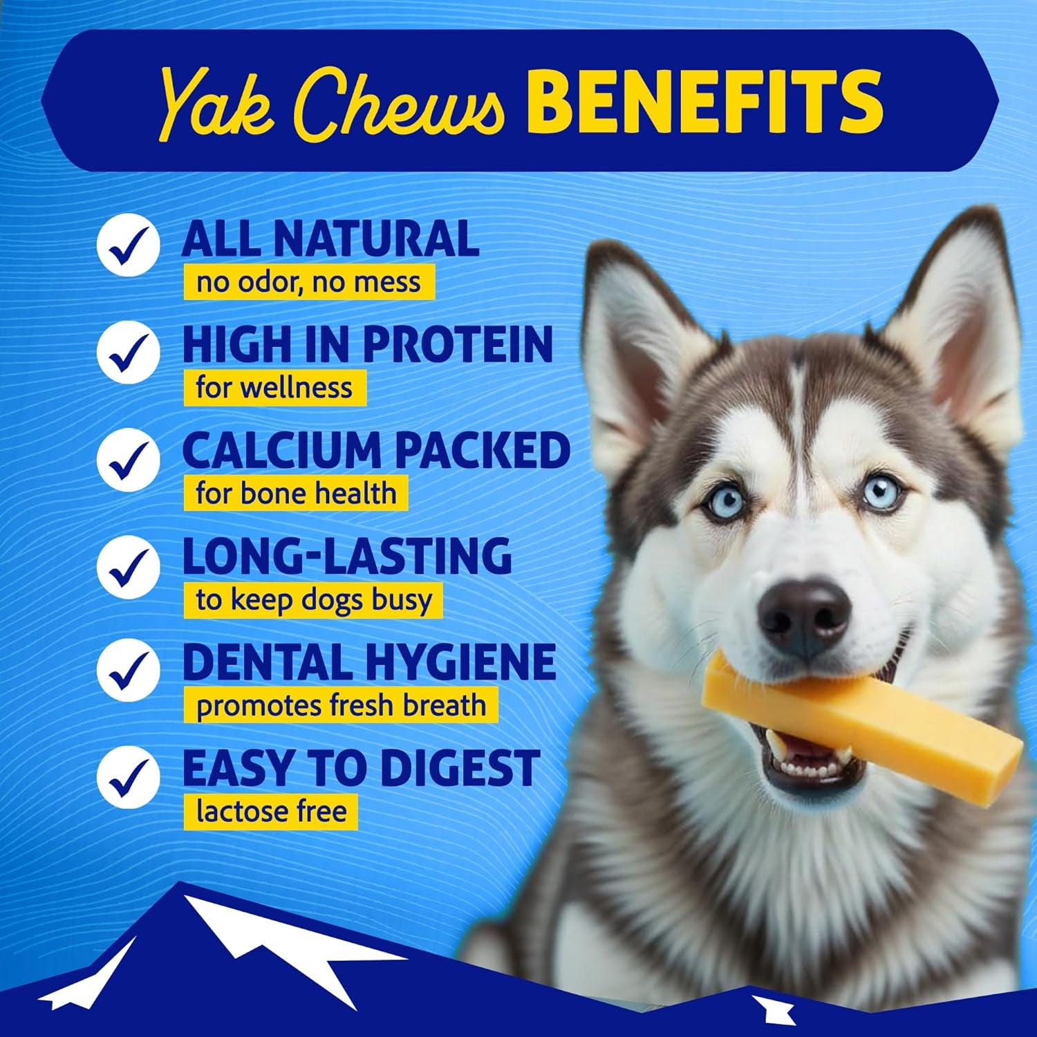 Bacon Yak Cheese Dog Chews, the Better-For-You Chew, 100% Natural Long Lasting, Healthy Dog Treats, Lactose & Grain Free, Protein Rich, for Dogs 65 Lbs & Smaller, 4-Count