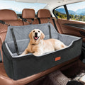 Large Dog Car Seat under 100 Lbs, Washable Dog Car Bed for 2 Medium Dogs, Detachable Pet Booster Seat with Storage Pocket and Seat Belt for Back Seat Dog Travel Bed