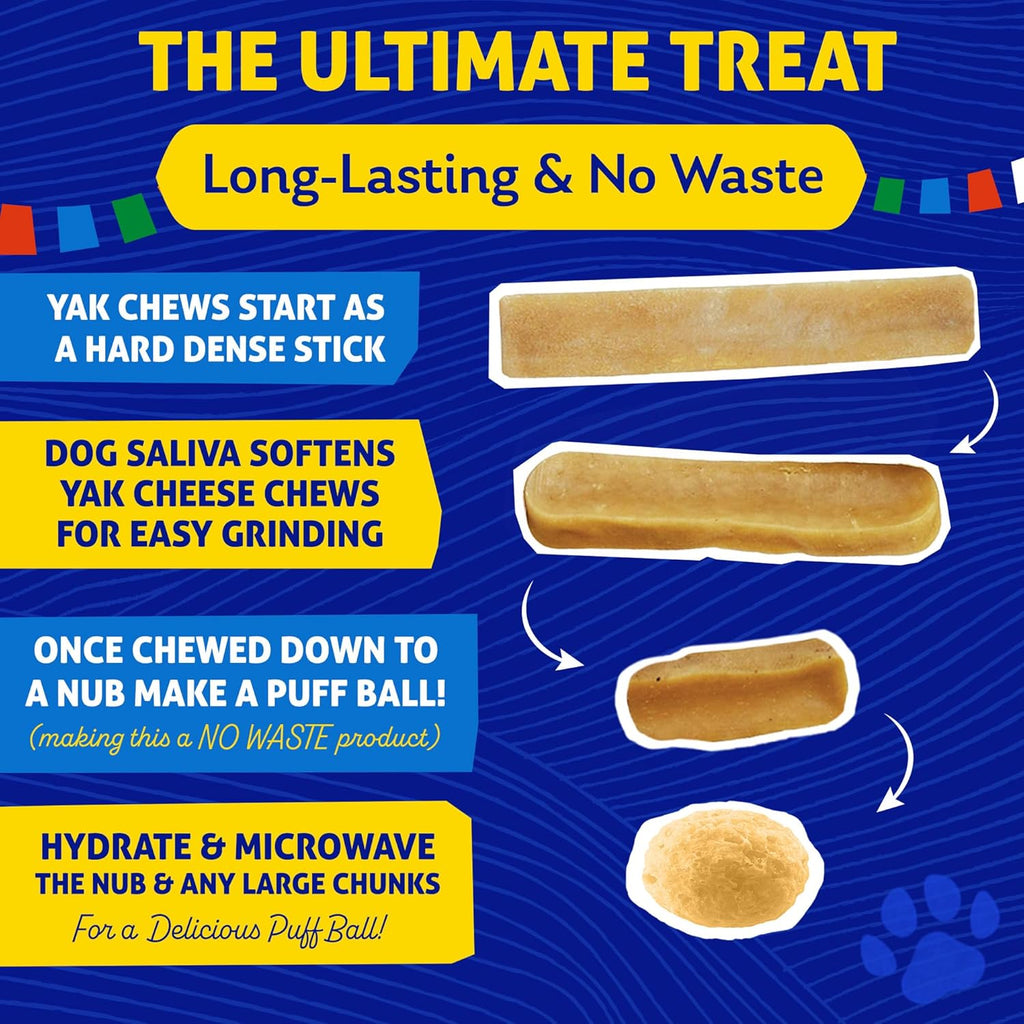 Bacon Yak Cheese Dog Chews, the Better-For-You Chew, 100% Natural Long Lasting, Healthy Dog Treats, Lactose & Grain Free, Protein Rich, for Dogs 65 Lbs & Smaller, 4-Count