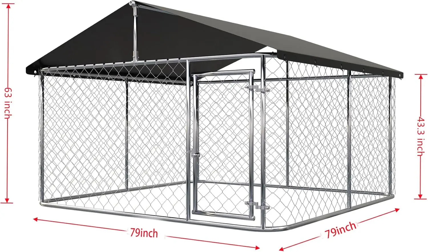 Outdoor Pet Playpen Heavy Duty Dog Kennel House Mesh Dog Big Cage Steel Fence Secure Lock