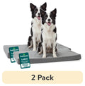 (2 Pack)  Pet Products Restful Dreamer Medium/Large Orthopedic Foam Deluxe Crate Mat, Gray
