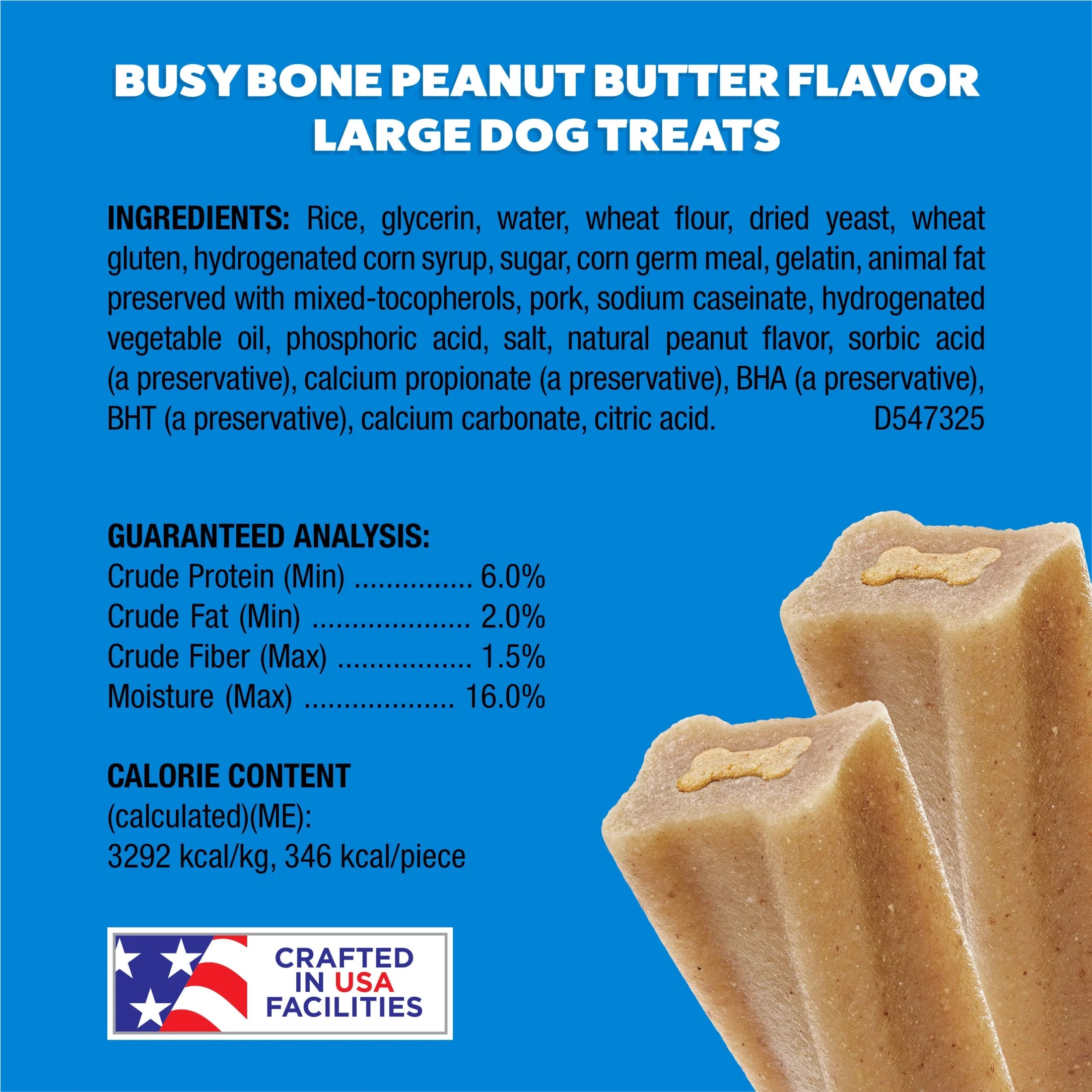 Purina  , Long Lasting Small/Medium Breed Adult Dog Chews, Peanut Butter Flavor, 21 Oz. Pouch