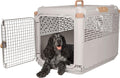 Collapsible Medium Pet Travel Carrier (Tan), Hard-Sided Kennel for Medium Dogs, Puppies, Cats, Kittens, Animals up to 50Lbs, Washable Home & Outdoor Pet Crate, 30.6"L X 22"W X 23.25"H