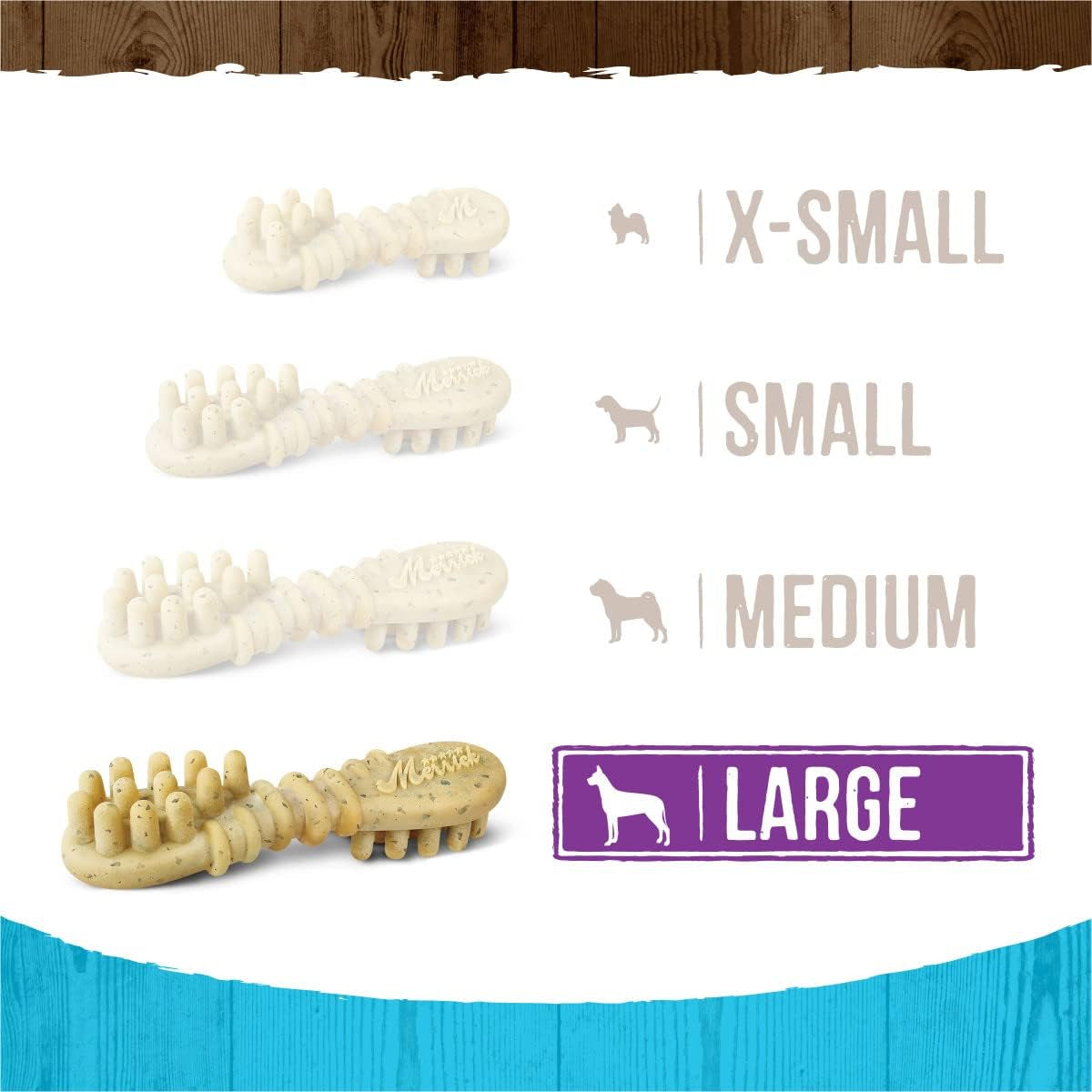Fresh Kisses Natural Dental Chews, Toothbrush Shape Treat Infused with Real Mint, for Large Dogs - 22 Ct. Box