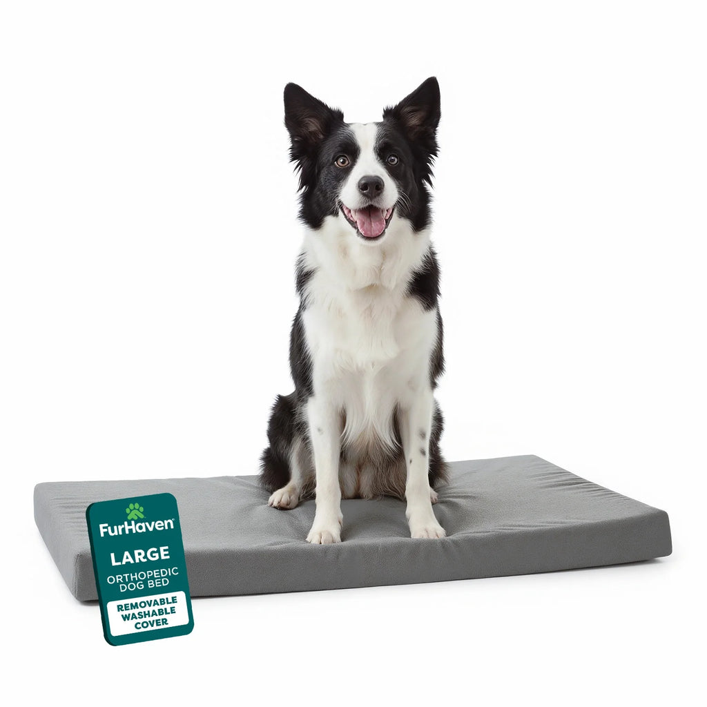 Pet Products Restful Dreamer Medium/Large Orthopedic Foam Deluxe Crate Mat, Gray